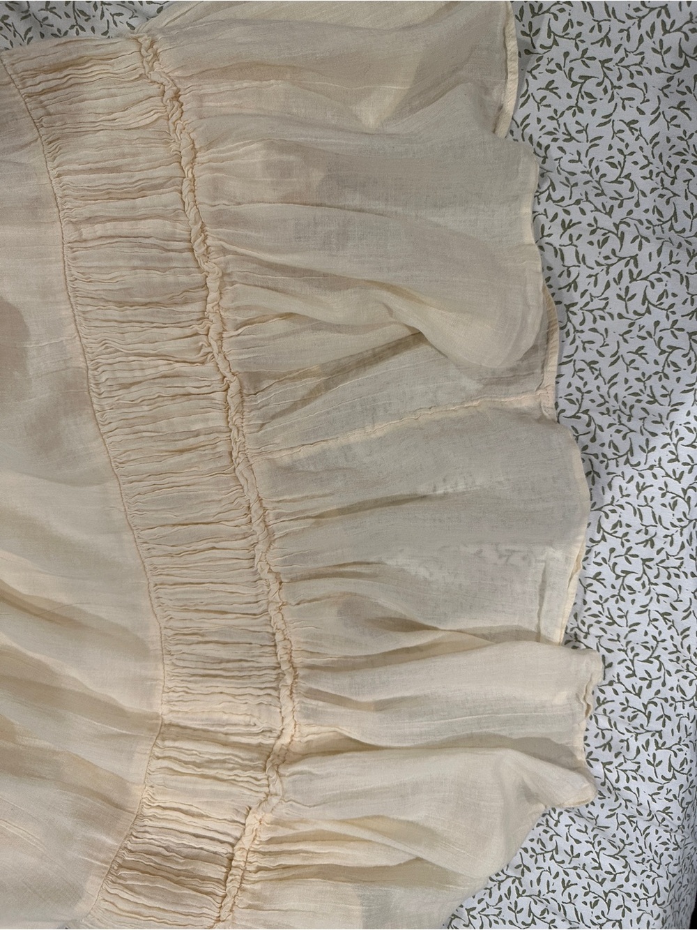 Free People Cream Smocked Maxi Dress with Ruffled Tiers - Picture 7 of 8